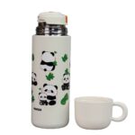 تراول ماگ استیل پاندا فانتزی گنجایش 500ml نمای درب