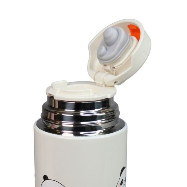تراول ماگ استیل پاندا فانتزی گنجایش 500ml نمای درب