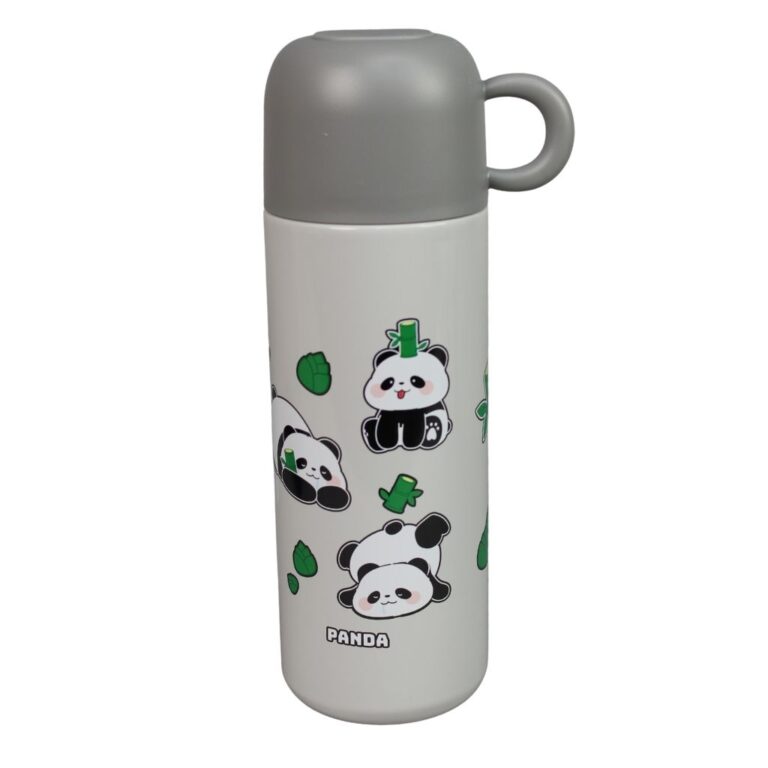 تراول ماگ استیل پاندا فانتزی گنجایش 500ml نمای رو به رو