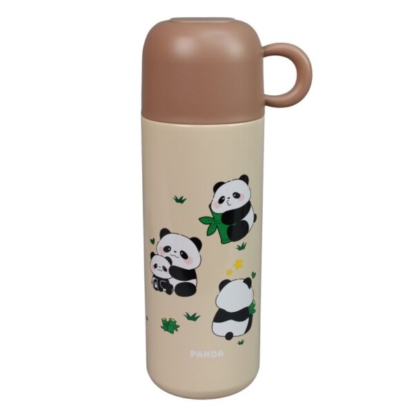 تراول ماگ استیل پاندا فانتزی گنجایش 500ml نمای رو به رو