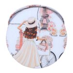 آینه جیبی فانتزی گرد طرح دختر نمای رو به رو
