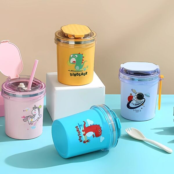 کاپ سوپ خوری کودک مدل طرح دار نمای رو به رو