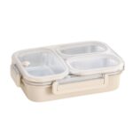 ظرف غذا فلزی مدل سه محفظه ای 7000 گنجایش 800ml نمای رو به رو