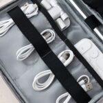 کیف نظم دهنده لوازم جانبی مدل کتابی مشکی نمای داخلی