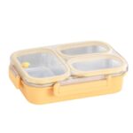 ظرف غذا فلزی مدل سه محفظه ای 7000 گنجایش 800ml نمای رو به رو