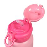 فلاسک کودک مدل طرح دار دو حالته رنگ صورتی نمای نی