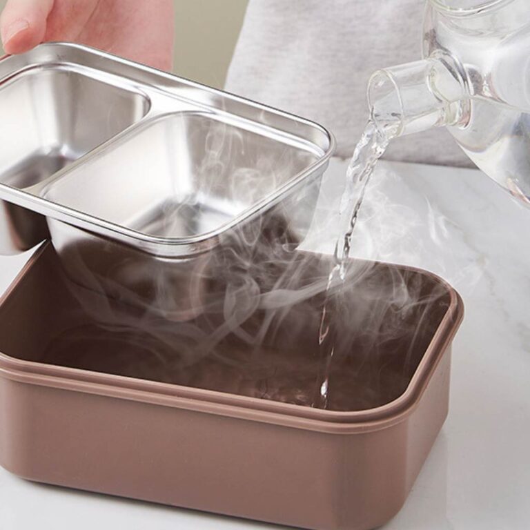 ظرف غذا استیل طرح جوجه گنجایش 900ml نمای بالا