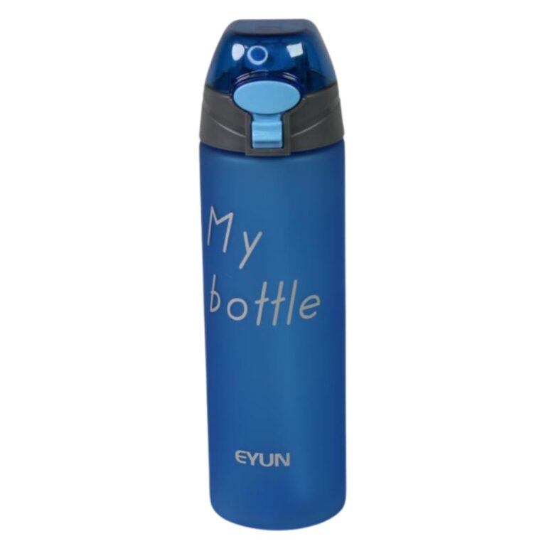 قمقمه قفل دار مدل my bottle گنجایش 700ml رنگ ابی نمای رو به رو