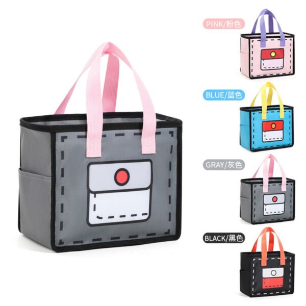 کیف ظرف غذا فانتزی چهار رنگ