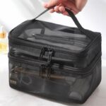 کیف لوازم آرایشی دو طبقه صندوقی کد30-1