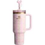 ماگ اورجینال استنلی و LOVESHACKFANCY صورتی نمای رو به رو