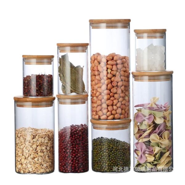 بانکه حبوبات مدل استوانه ای نمای رو به رو