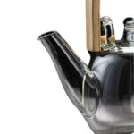 قوری پیرکس دسته چوبی گنجایش 1000ml نمای رو به رو