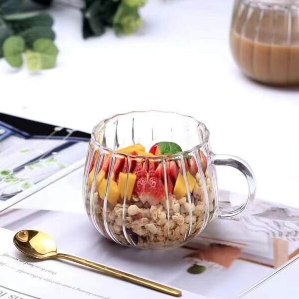 لیوان شیشه ای بروسیلیکات نمای بالا