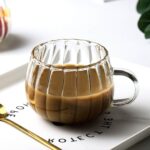 لیوان شیشه ای بروسیلیکات با قهوه