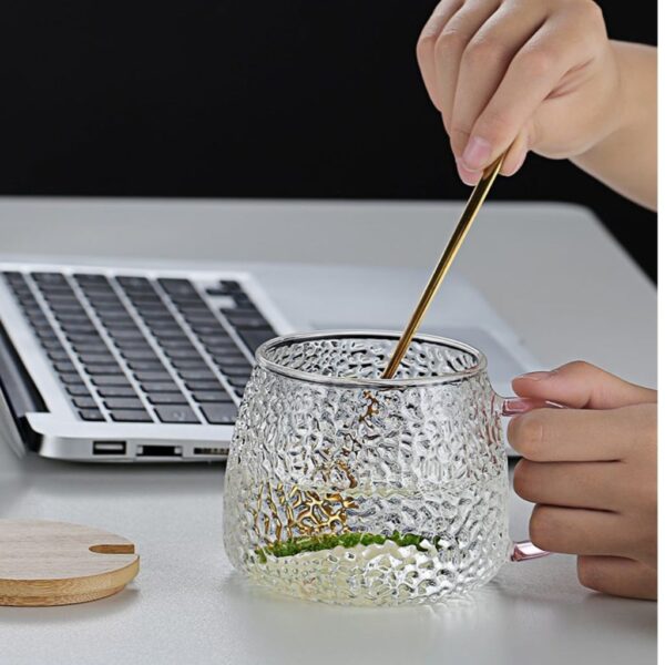 لیوان پیرکس دوجداره مات نمای رو به رو
