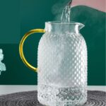 کتری شفاف پیرکس مقاوم به حرارت نمای بالا