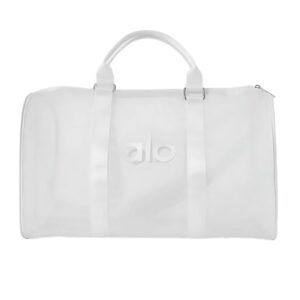 کیف دستی توری باشگاهی مدل alo رنگ سفید نمای رو به رو