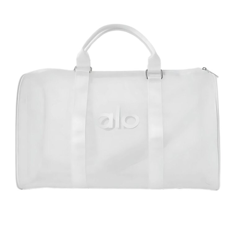 کیف دستی توری باشگاهی مدل alo رنگ سفید نمای رو به رو