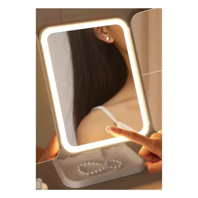 آینه آرایشی رومیزی LED دار بخش چراغ