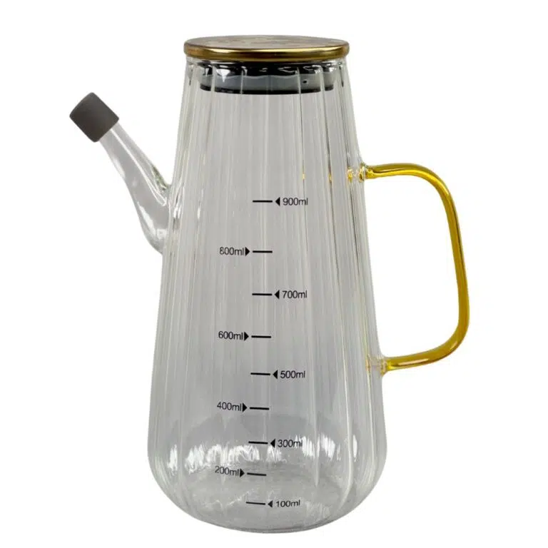 روغن ریز پیرکس درب استیل طلایی