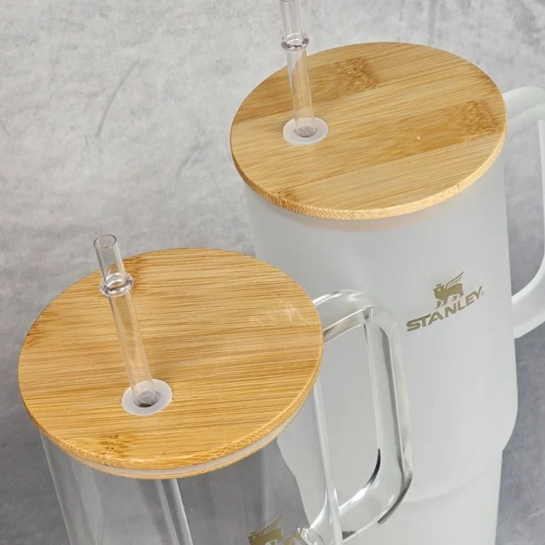 تامبلر طرح استنلی پیرکس درب بابمو گنجایش 40oz نمای بالا