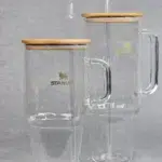 تامبلر طرح استنلی پیرکس درب بابمو گنجایش 40oz نمای رو به رو