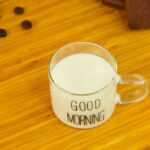 شات قهوه خوری پیرکس طرح GOOD MORNING نمای بالا