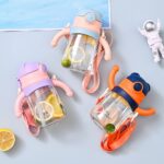 قمقمه کودک نی دار مدل خرسی گنجایش 400ml نمای بالا