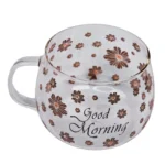 لیوان پیرکس تپل مدل good morning