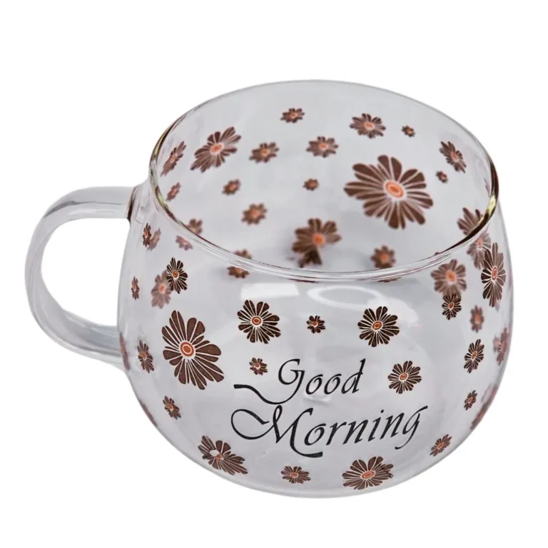لیوان پیرکس تپل مدل good morning