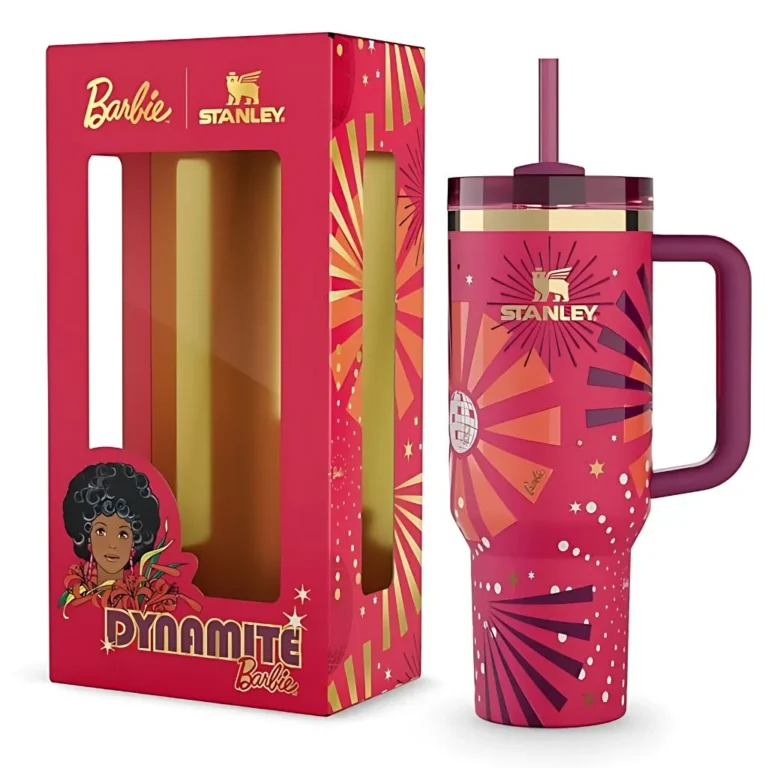 ماگ اورجینال استنلی و باربی طرح DYNAMITE نمای رو به رو