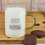 نیم لیوان پیرکس مدل good morning نمای رو به رو