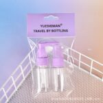 پک مسافرتی آرایشی ست دو عددی مدل travel رنگ بنفش نمای رو به رو