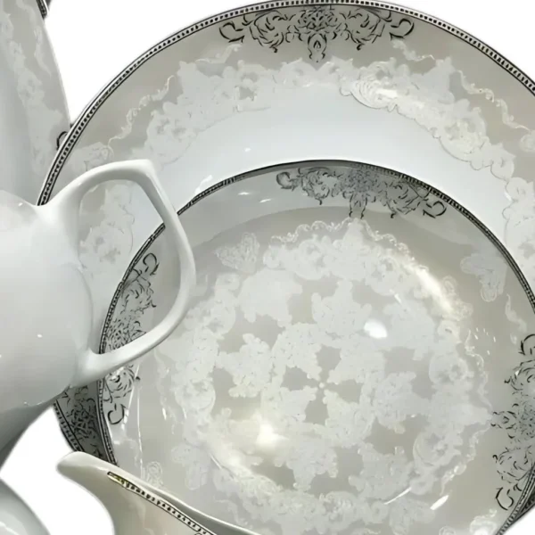 چینی پردیس کاشان قالب هرمس 30 پارچه نمای رو به رو