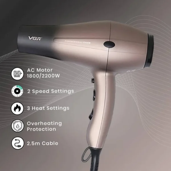 سشوار حرفه ای وی جی آر مدل V-463-6