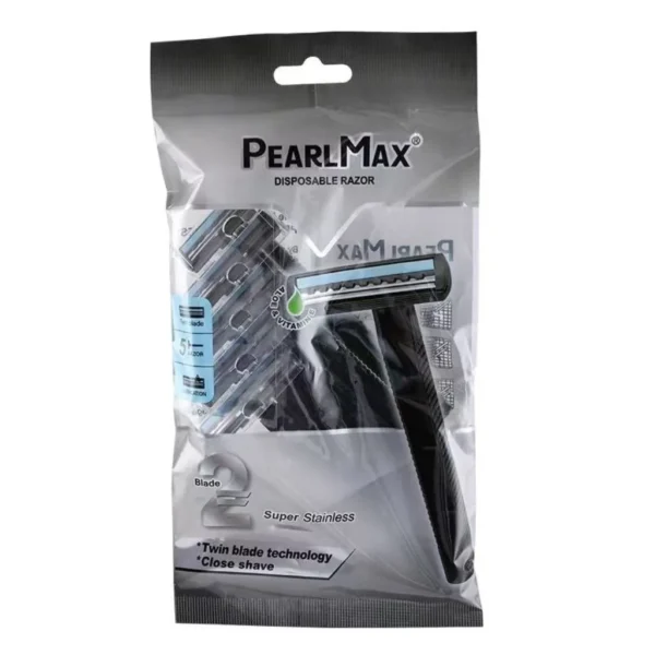 تیغ یکبار مصرف اصلاح صورت مدل PEARL MAX رنگ مشکی