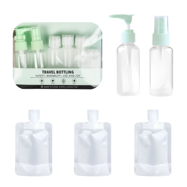 پک آرایشی مسافرتی مدل Travel bottling سبز