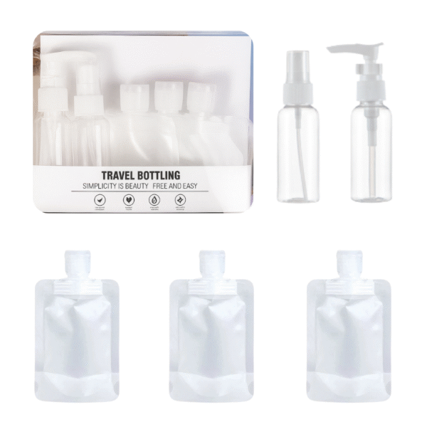 پک آرایشی مسافرتی مدل Travel bottling شفاف