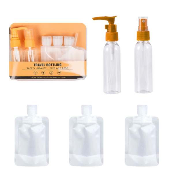 پک آرایشی مسافرتی مدل Travel bottling نارنجی