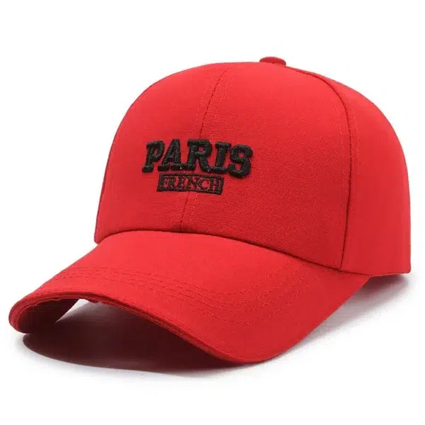 کلاه کپ اسپرت کتان مدل PARIS رنگ قرمز