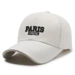 کلاه کپ اسپرت کتان مدل PARIS رنگ سفید