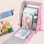 کوله پشتی دخترانه چرخ دار طرح یونیکورن مدل سه چرخ -گنجایش