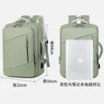 کوله پشتی سفری اسپرت مدل دو حالته + usb نمای ابعاد