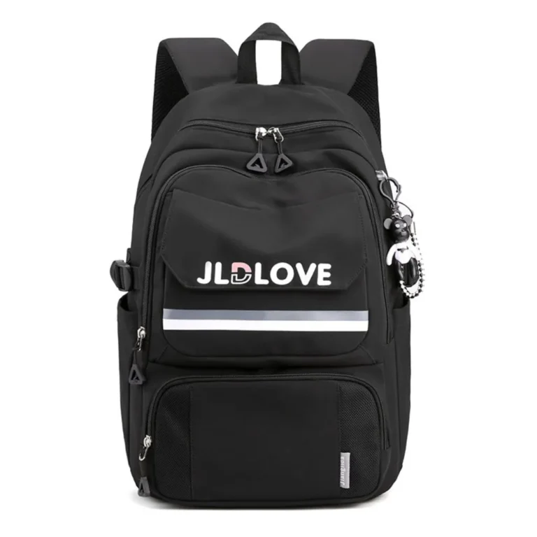 کوله پشتی مدرسه‌ای طرح JLD LOVE -مشکی_11