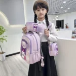 ست کیف مدرسه سه تکه کرومی بنفش