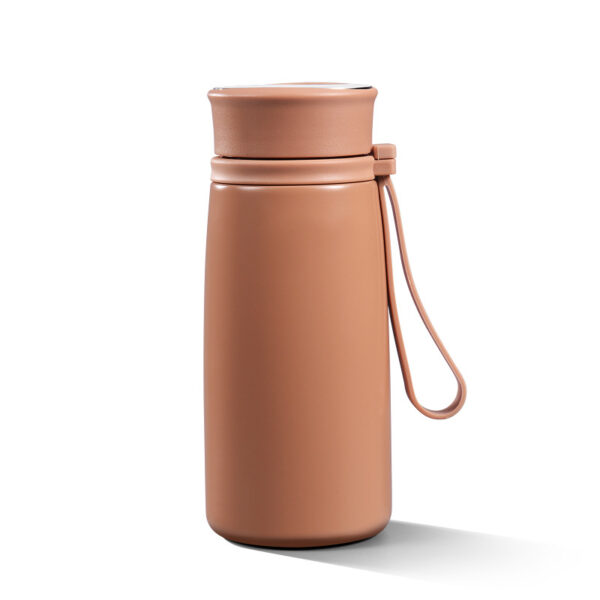 تراول ماگ مینیمال 300ml رنگ قهوه ای نمای رو به رو