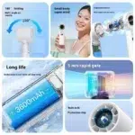 پنکه دستی شارژی با صفحه نمایش دیجیتال مدل WT2-4