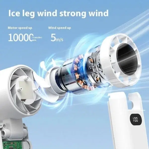 پنکه دستی شارژی با صفحه نمایش دیجیتال مدل WT2-5
