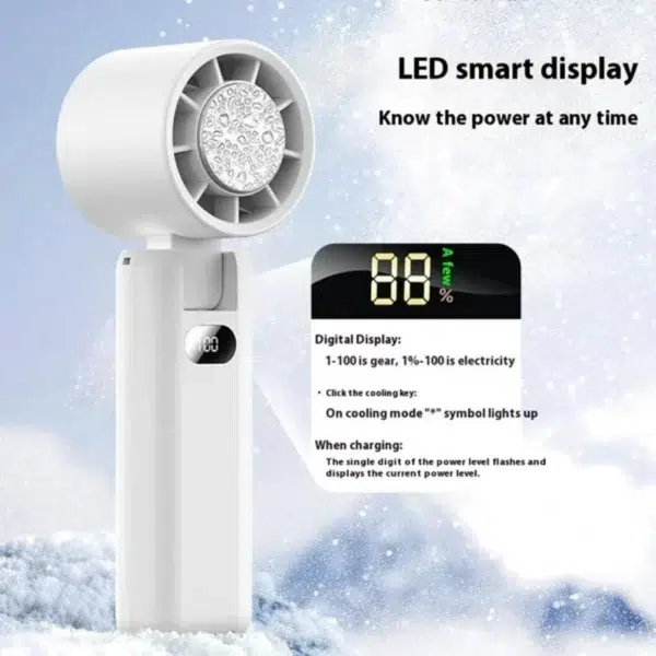 پنکه دستی شارژی با صفحه نمایش دیجیتال مدل K801 - Image 8